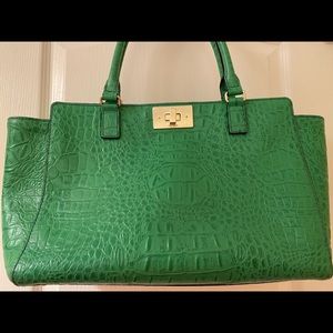 Kate Spade green leather handbag